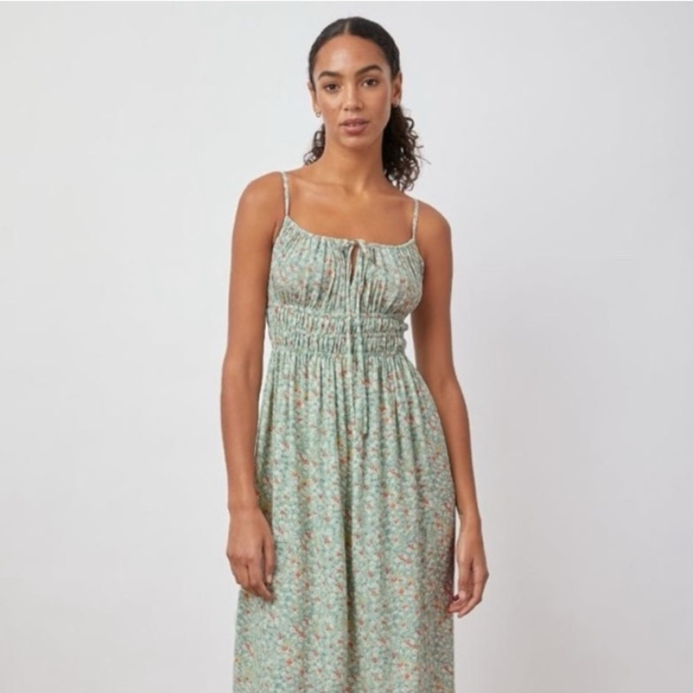 Rails Octavia Green Summer Meadow Dress Midi Dress Size Small